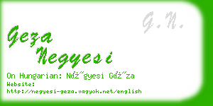 geza negyesi business card